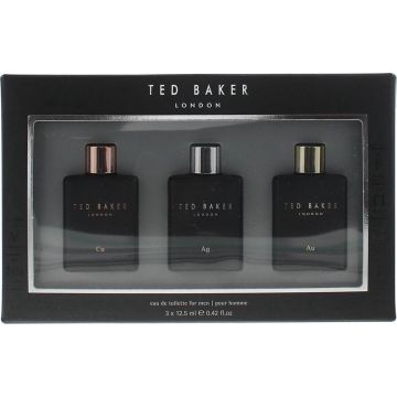 Ted Baker 3 Piece Cu Eau De Toilette 12.5ml Ag Eau De Toilette 12.5ml Au Eau De Toilette 12.5ml