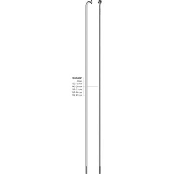 Sapim spaak 14-280 Leader RVS zonder nippel (100st)