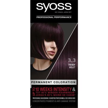 SYOSS Color Baseline 3-3 Trendy Violet Haarverf - 1 stuk