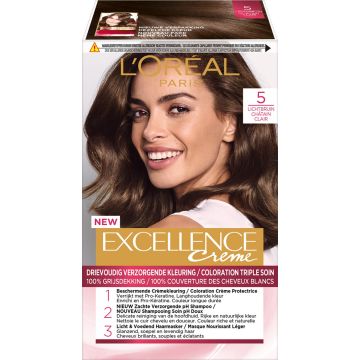 L'Oréal Paris Excellence Crème 5 - Lichtbruin - haarverf