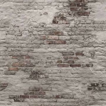 DUTCH-WALLCOVERINGS-Fotobehang-Old-Brick-Wall-grijs