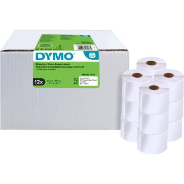 DYMO originele LabelWriter grote verzendlabels/naamkaarten | 54 mm x 101 mm | 12 rollen met elk 220 stuks (2640 zelfklevende etiketten)| Geschikt voor de LabelWriter labelprinters | Gemaakt in Europa