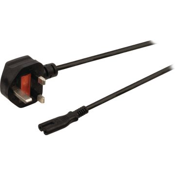 Valueline UK Stroomkabel met C7 plug - zwart - 5 meter