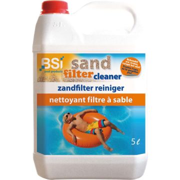 BSI - Sand Filter Cleaner - Zwembad - Spa - Reiniger voor zandfilters en filters uit diatomeeënaarde - Verwijdert vet, kalkafzettingen, haren en ander vuil uit de filter - 5 l