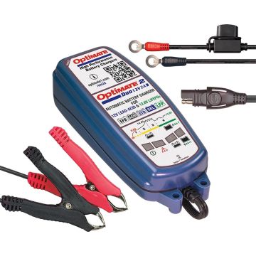 Tecmate Optimate 2 DUO Druppellader 2A - 12V Acculader Druppellader voor Scooter / Motor