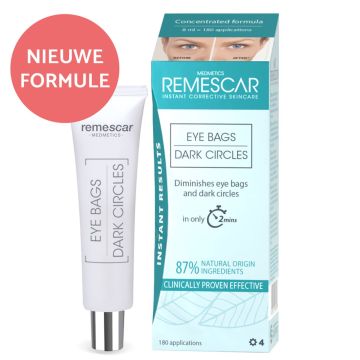 Remescar Wallen en Donkere Kringen 8ml - NIEUWE FORMULE - Crème voor Wallen - Donkere Kringen verwijderaar - Verwijdert wallen onder de ogen - Onmiddellijke wallen behandeling - 180 Applicaties