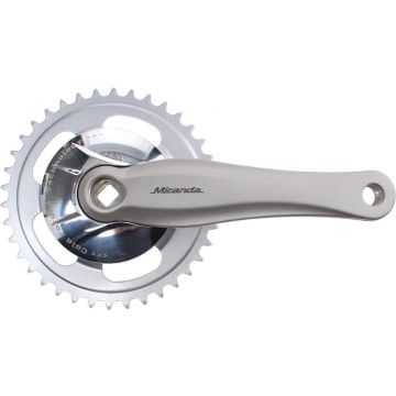 Crankstel 38T zilver mdl. Gazelle alu+disk 91mm