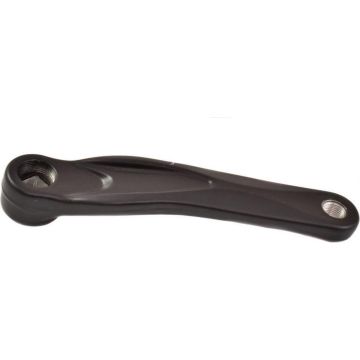 Crank links miranda alfa 1 ruit spieloos zwart 170mm - ZWART