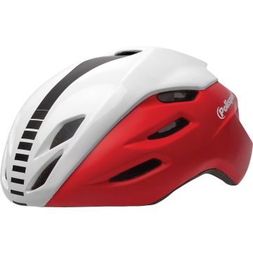 Polisport helm Aero Road mat rood/glans wit/zwart M 55-58cm