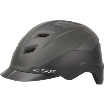 Polisport E-city Speed Pedelec Fietshelm - L ( 59 t/m 61 cm ) Geschikt voor Snorfiets - Zwart