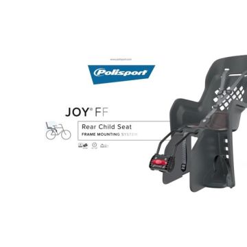 Polisport Joy maxi FF Fietsstoeltje Achter - Zwart/Grijs