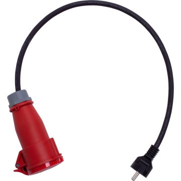 EV adaptor ADAP2 Red CEE / Schuko | 1 fase naar 3 fase stekker