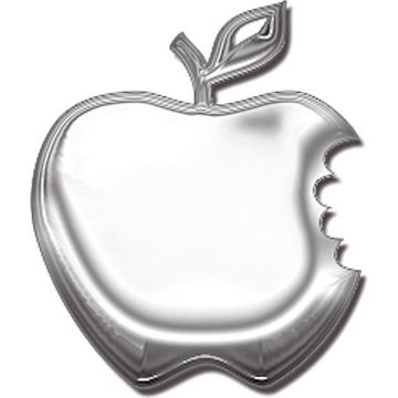 Avisa AutoTattoo Aufkleber Alu Apple - 5x5,5cm