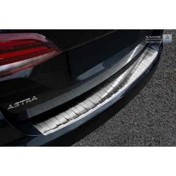 Avisa RVS Achterbumperprotector passend voor Opel Astra K Sportstourer 2015- 'Ribs'