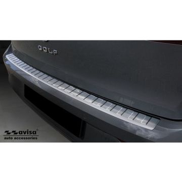 RVS Achterbumperprotector passend voor Volkswagen Golf VIII HB 5-deurs 2020- 'Ribs'