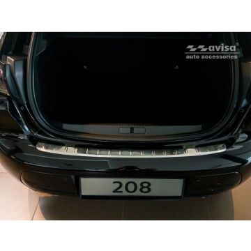 RVS Achterbumperprotector passend voor Peugeot 208 II HB 5-deurs 2019- 'Ribs'