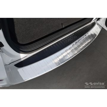 RVS Achterbumperprotector passend voor Toyota RAV-4 III 2005-2008 &amp; FL 2008-2012 'Ribs' (alleen geschikt zonder reservewiel)