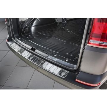 Avisa RVS Achterbumperprotector passend voor Volkswagen Transporter T6 2015- (met achterklep) 'Ribs'