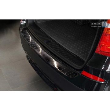 Avisa Zwart RVS Achterbumperprotector passend voor BMW X3 F25 2010-2014 'Ribs'