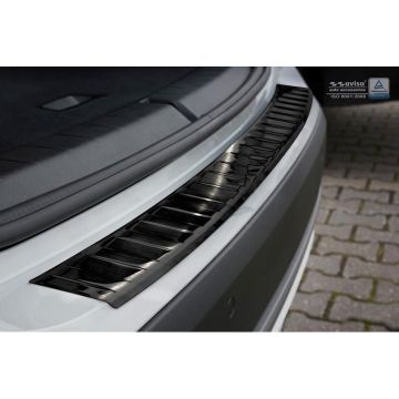 Avisa Zwart RVS Achterbumperprotector passend voor BMW X1 (F48) Facelift 2015- 'Ribs'