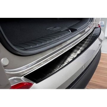 Avisa Zwart RVS Achterbumperprotector passend voor Hyundai Tucson 2015-2018 'Ribs'