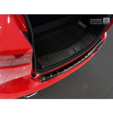 Avisa Zwart RVS Achterbumperprotector passend voor Jaguar E-Pace 2017- 'Ribs'