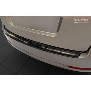 Avisa Zwart RVS Achterbumperprotector passend voor Skoda Octavia II Combi 2004-2013 'Ribs'