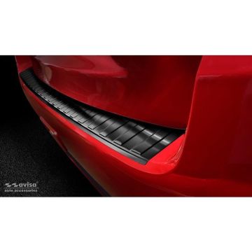 Avisa Zwart RVS Achterbumperprotector passend voor Opel Corsa F HB 5-deurs 2019- 'Ribs'