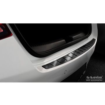 Zwart RVS Achterbumperprotector passend voor Mercedes CLA II (C118) 2019- 'Ribs'