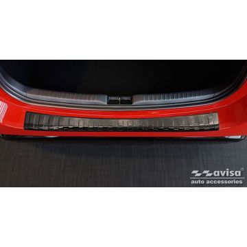 Zwart RVS Achterbumperprotector passend voor Toyota Yaris IV Hatchback 5-deurs 2020- excl. GR 'Ribs'