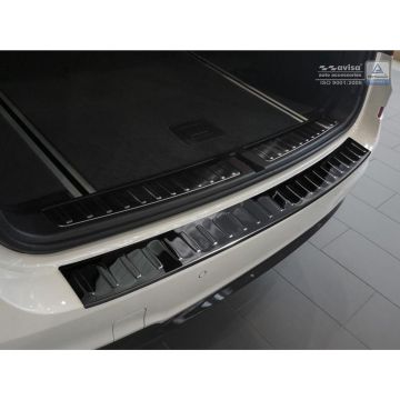 Avisa Zwart-Chroom RVS Achterbumperprotector passend voor BMW X3 F25 2014-2017 'Ribs'