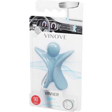 Vinove – Autoparfum – Car Airfreshner - Vinner Prestige Wood Oslo Polymeer Lichtblauw