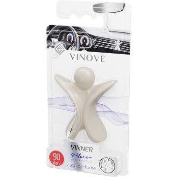 Vinove – Autoparfum – Car Airfreshner - Vinner Modern Wood Milano Polymeer Wit