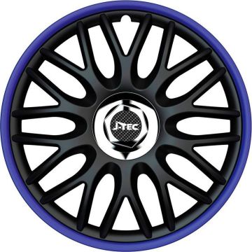 J-Tec Wieldoppen 13 inch Orden R zwart/blauw - chroom ring