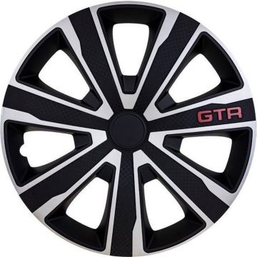 J-tec Wieldoppenset Gtr Carbon 15 Inch Abs Zilver/zwart 4 Stuks