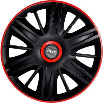 J-Tec Wieldoppen 16 inch Maximus zwart/rood