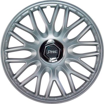 J-Tec Wieldoppen 16 inch Orden R zilver - chroom ring