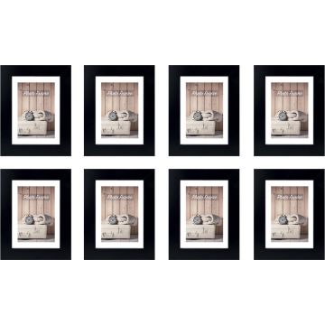 Zep fotolijst - Nelson 1 - Zwart - 10x15 cm - Hout - 8 stuks