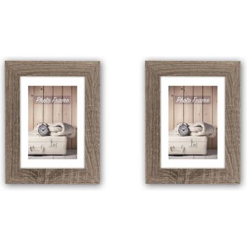 Zep fotolijst - Nelson 5 - Bruin - 10x15 cm - Hout - 2 stuks