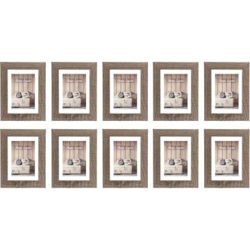 Zep fotolijst - Nelson 5 - Bruin - 10x15 cm - Hout - 10 stuks