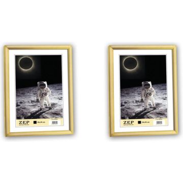 Zep fotolijst - KG3 - Goud- 15x20 cm - Kunststof - 2 stuks