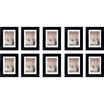 Zep fotolijst - Nelson 1 - Zwart - 10x15 cm - Hout - 10 stuks