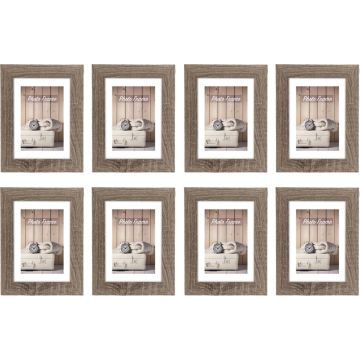 Zep fotolijst - Nelson 5 - Bruin - 10x15 cm - Hout - 8 stuks