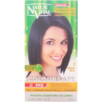 Natur Vital Coloursafe Tinte Permanente #1-black 150 Ml