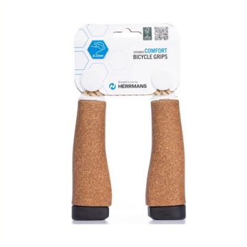 Herrmans Handvatten Grip Clik Cork 123 X 22 Mm Bruin/zwart