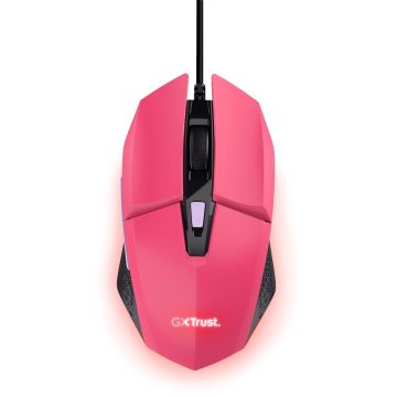 Trust GXT 109P Felox - Bedrade Gaming Muis - 6400 DPI - Verlichting - Roze