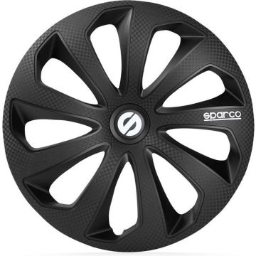 Sparco Wieldoppen Sicilia 15 Inch Abs Zwart Set Van 4