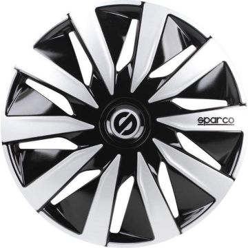 Sparco - Wieldoppen - Velgen - Lazio - 14 inch - Zwart/Zilver