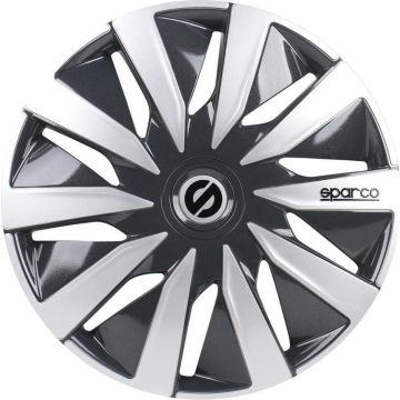 Sparco Wieldoppen Lazio 13 Inch Abs Grijs/zilver Set Van 4