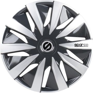 Sparco Wieldoppen Lazio 14 Inch Abs Grijs/zilver Set Van 4